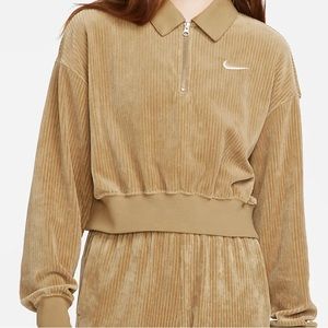 Nike Velour 1/4 zip top